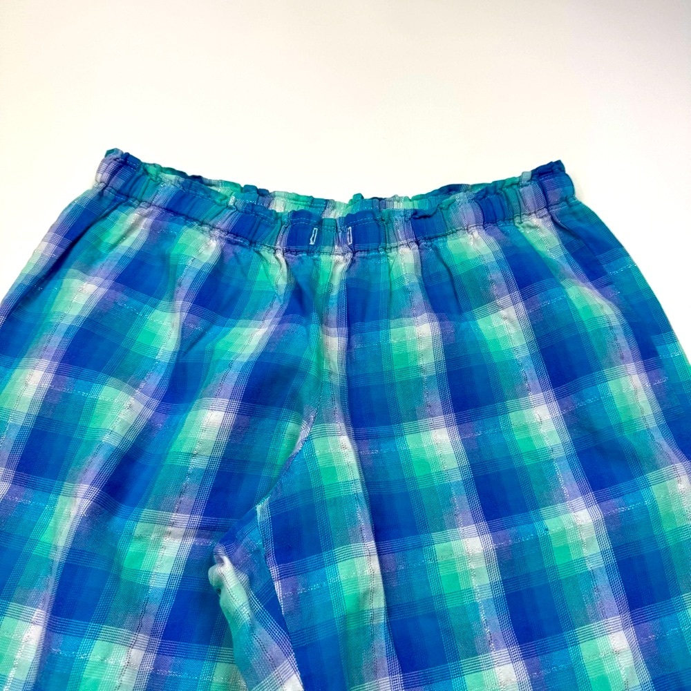 Victoria's Secret Blue and Green Plaid Classic 2 Piece Pajama Set Size Small - Picture 6 of 6